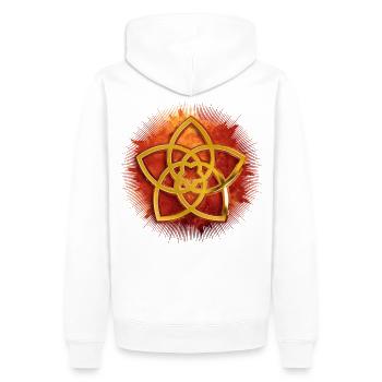 Venusblume - Sweat à capuche Premium bio Homme - blanc - Dos - Nico (187cm)