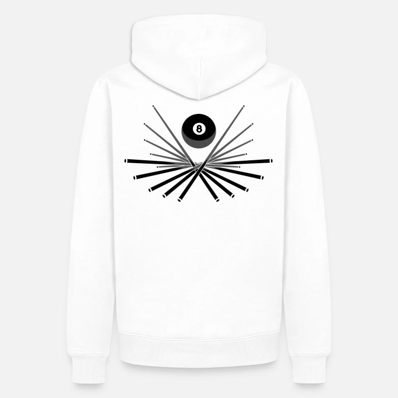 Billard Emblem 2 - Sweat à capuche Premium bio Homme - blanc