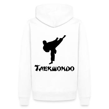 taek won do gift shirt - Men’s Premium Organic Hoodie - white - Back - Nico (187cm)