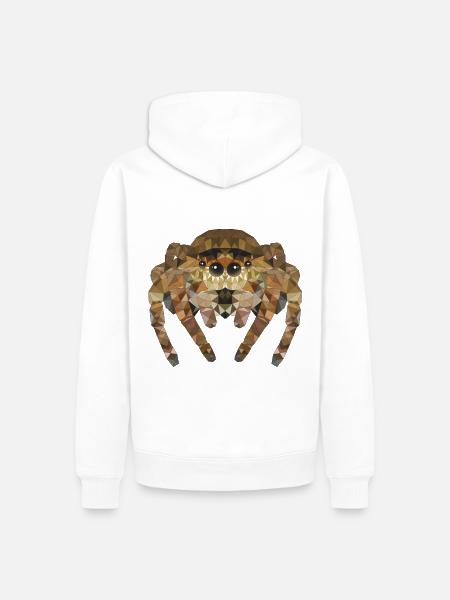 Polygon Spinne Spinnen Insekten Haustier Kinder - Männer Premium Bio Hoodie - Weiß