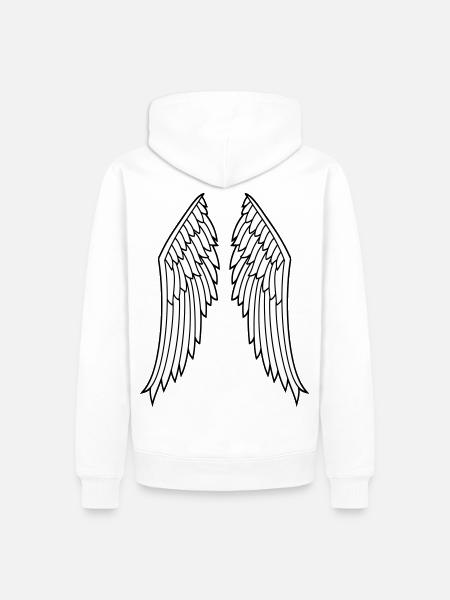 wing - Men’s Premium Organic Hoodie - white
