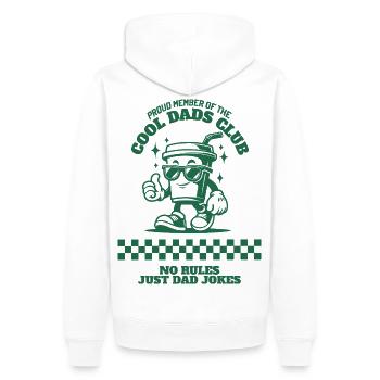 Cool Dads Club Shirt, Sweatshirts & Hoodies - Men’s Premium Organic Hoodie - white - Back - Nico (187cm)