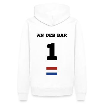 An der Bar - Männer Premium Bio Hoodie - Weiß - Hinten - Nico (187cm)