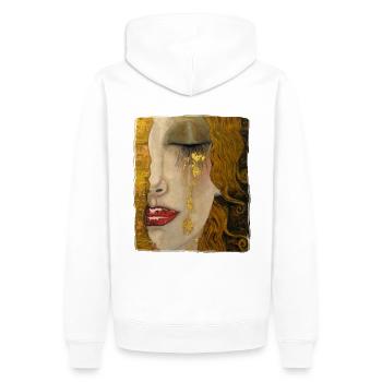 Gustav klimt - Men’s Premium Organic Hoodie - white - Back - Nico (187cm)