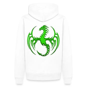 Drachen Fantasy Drachen Geist Reptilien Bestien - Männer Premium Bio Hoodie - Weiß - Hinten - Nico (187cm)