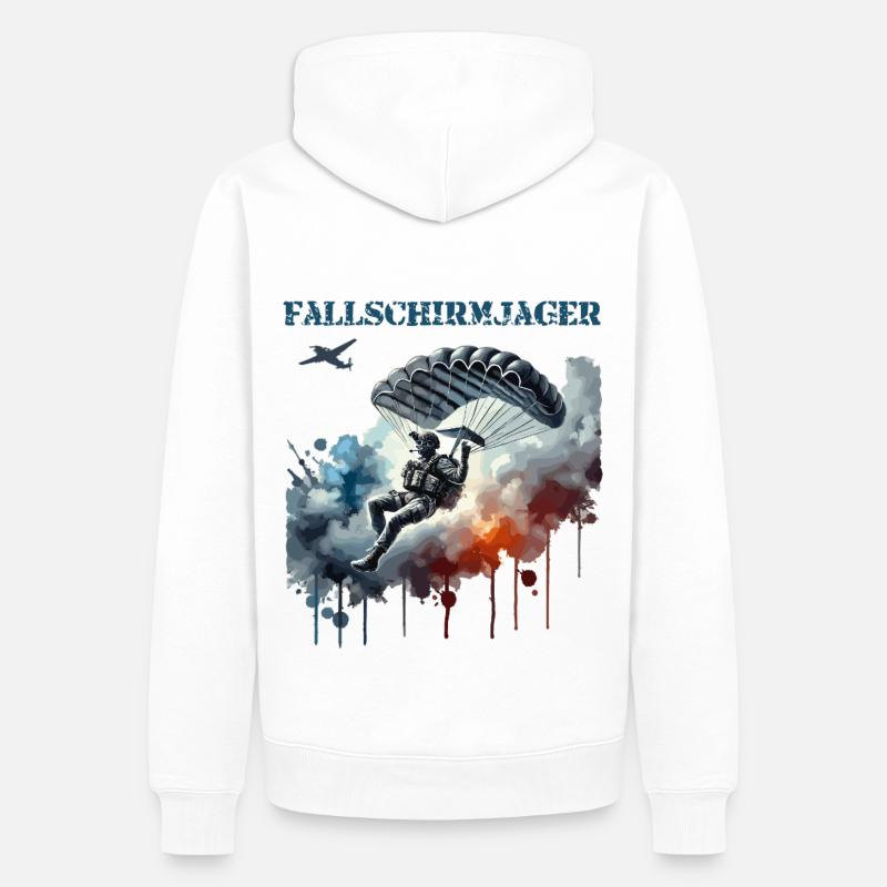 Fallschirmjäger 2 - Sky Warriors - Männer Premium Bio Hoodie - Weiß