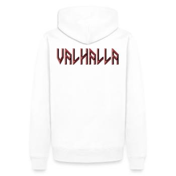 Valhalla Vikings - Men’s Premium Organic Hoodie - white - Back - Nico (187cm)