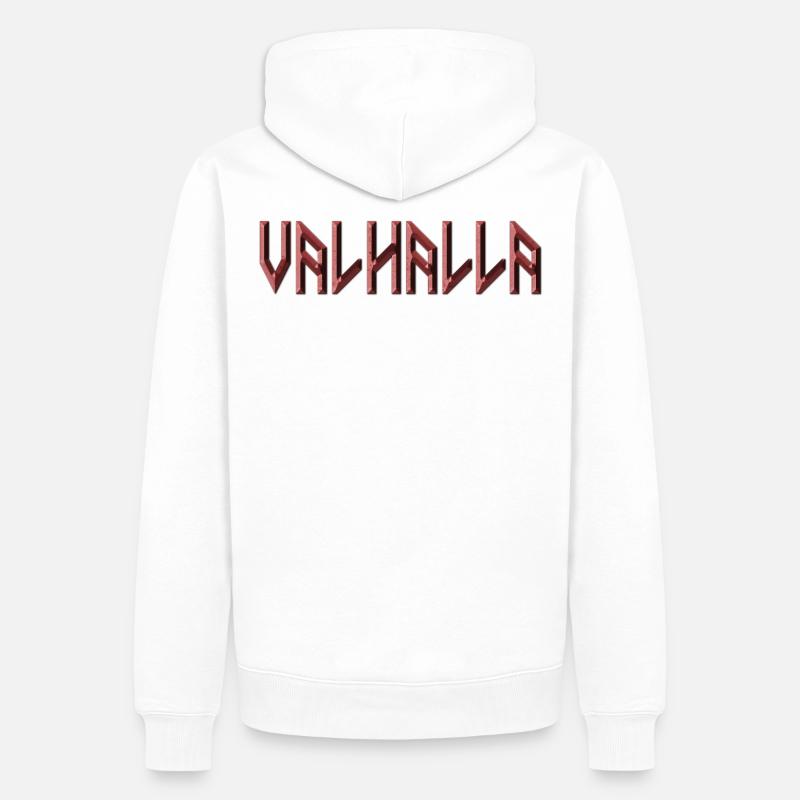Valhalla Vikings - Sweat à capuche Premium bio Homme - blanc