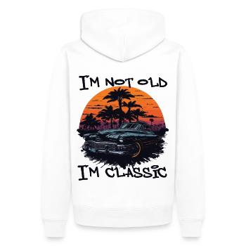 I´m Not Old I´m Classic - Männer Premium Bio Hoodie - Weiß - Hinten - Nico (187cm)