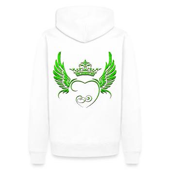 Angel-Wings-Angels-Wings-Petit Ange-Wing-Fly - Sweat à capuche Premium bio Homme - blanc - Dos - Nico (187cm)