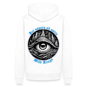 Per aspera ad astra. - Sweat à capuche Premium bio Homme - blanc - Dos - Nico (187cm)
