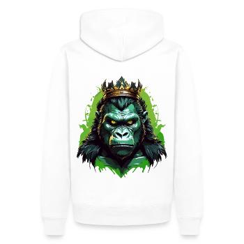 Gorille - Sweat à capuche Premium bio Homme - blanc - Dos - Nico (187cm)