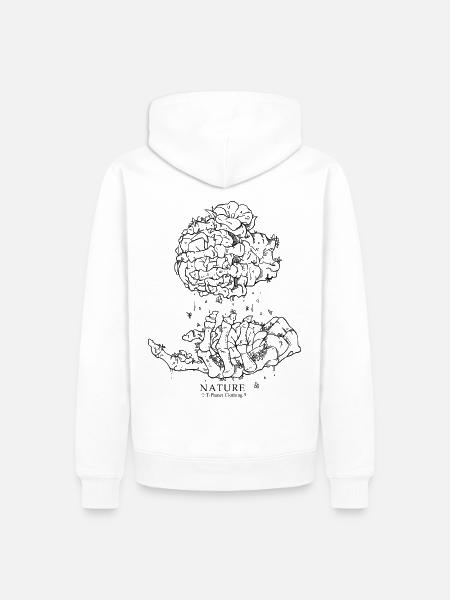 Nature Cloth_01 - Men’s Premium Organic Hoodie - white