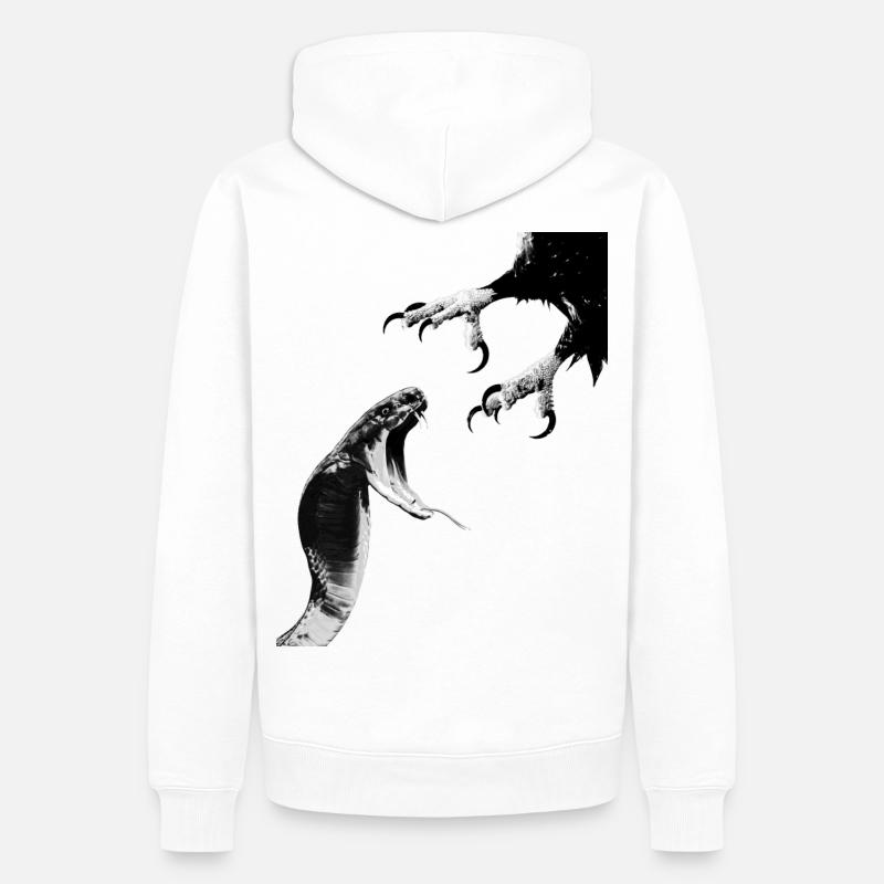 Se défendre - Sweat à capuche Premium bio Homme - blanc