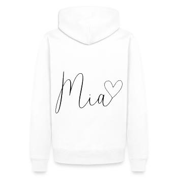 Mia Name Vorname Mädchen - Männer Premium Bio Hoodie - Weiß - Hinten - Nico (187cm)