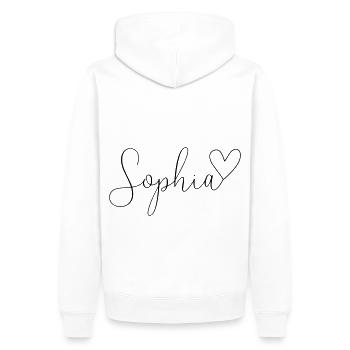 Sophia Name Vorname Mädchen - Männer Premium Bio Hoodie - Weiß - Hinten - Nico (187cm)