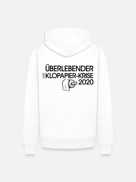 Überlebender der Klopapier-Krise 2020 - Männer Premium Bio Hoodie - Weiß