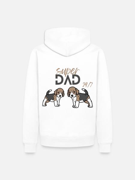 Beagle's dad - Men’s Premium Organic Hoodie - white