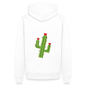 Cactus, cactus, plantes succulentes, plantes de cactus - Sweat à capuche Premium bio Homme - blanc - Dos - Nico (187cm)