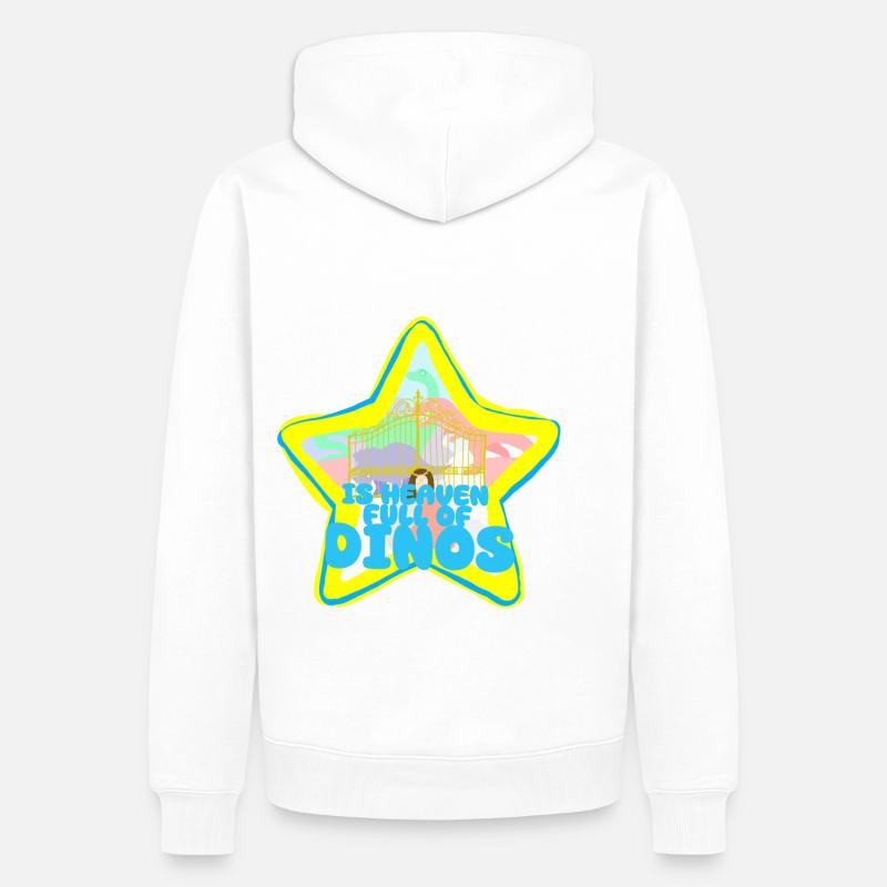 Le paradis du dinosaure - Sweat à capuche Premium bio Homme - blanc