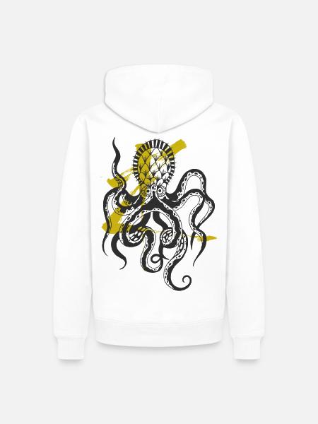 Octopus / Squid / Sea Monster / Octopus - Men’s Premium Organic Hoodie - white