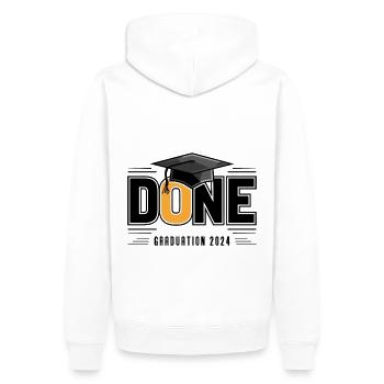 Abschlussklasse 2024 Abschlussfeier Schule - Männer Premium Bio Hoodie - Weiß - Hinten - Nico (187cm)