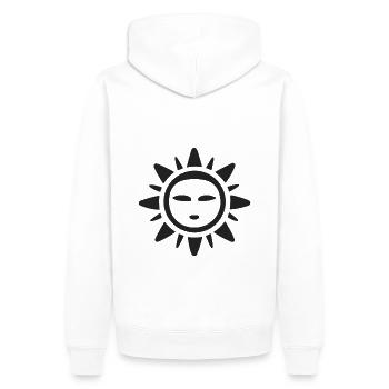 Abstract Sun Sunshine Abstract Art - Men’s Premium Organic Hoodie - white - Back - Nico (187cm)