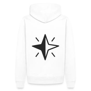 Abstrakte Sterne Sternenhimmel Abstrakte Kunst - Männer Premium Bio Hoodie - Weiß - Hinten - Nico (187cm)