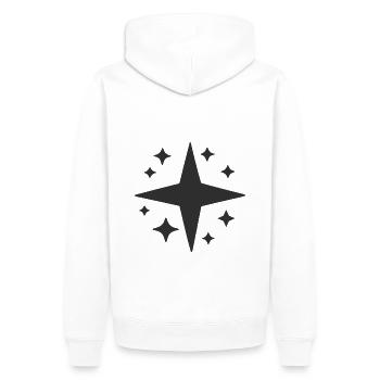 Abstrakte Sterne Sternenhimmel Abstrakte Kunst - Männer Premium Bio Hoodie - Weiß - Hinten - Nico (187cm)