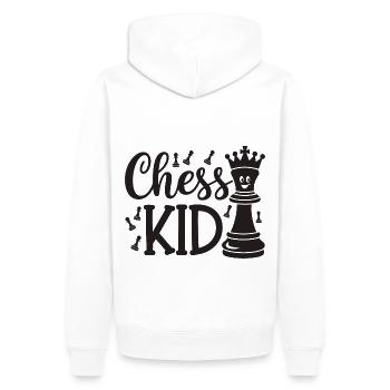 Chess Kid Schach Kinder Sprüche Zitate - Männer Premium Bio Hoodie - Weiß - Hinten - Nico (187cm)