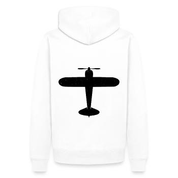 Hélice d’avion Avion volant - Sweat à capuche Premium bio Homme - blanc - Dos - Nico (187cm)