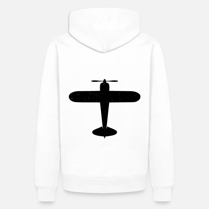 Hélice d’avion Avion volant - Sweat à capuche Premium bio Homme - blanc
