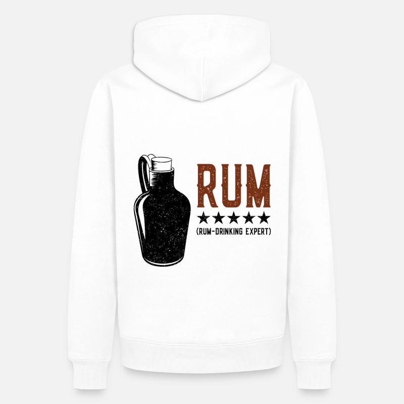 Rhum - Drinking Expert Rumtrinker - Sweat à capuche Premium bio Homme - blanc