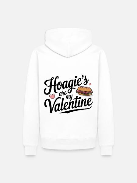 Hoagie’s are my Valentine - Männer Premium Bio Hoodie - Weiß