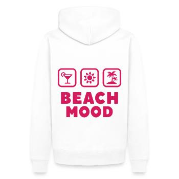 Beach Mood Sommer Sonne Meer Cocktail - Männer Premium Bio Hoodie - Weiß - Hinten - Nico (187cm)