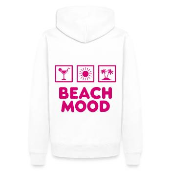 Beach Mood Sommer Sonne Meer Cocktail - Männer Premium Bio Hoodie - Weiß - Hinten - Nico (187cm)