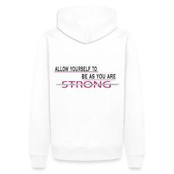 YouAreBeautiful - Männer Premium Bio Hoodie - Weiß - Hinten - Nico (187cm)