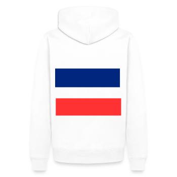 French flag design - Men’s Premium Organic Hoodie - white - Back - Nico (187cm)