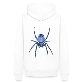 Blue Spider Cross Spider - Men’s Premium Organic Hoodie - white - Back - Nico (187cm)