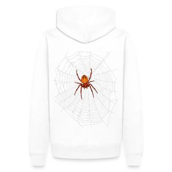 Spider - Men’s Premium Organic Hoodie - white - Back - Nico (187cm)