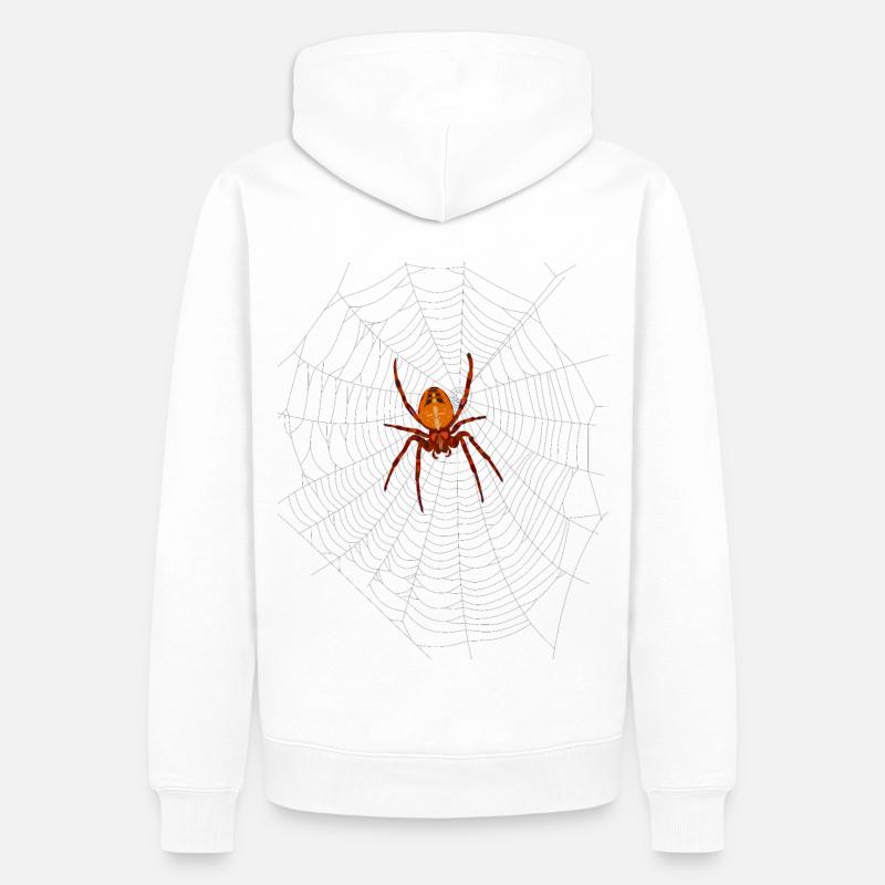 Spinne - Männer Premium Bio Hoodie - Weiß