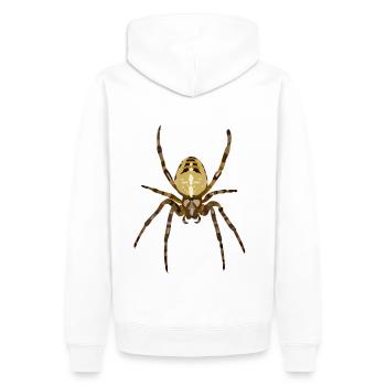 Spinne - Männer Premium Bio Hoodie - Weiß - Hinten - Nico (187cm)