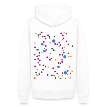 Abstract Art Color Dots - Men’s Premium Organic Hoodie - white - Back - Nico (187cm)