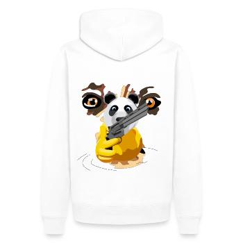 Duck duck duckling with panda mask and revolver bear - Men’s Premium Organic Hoodie - white - Back - Nico (187cm)