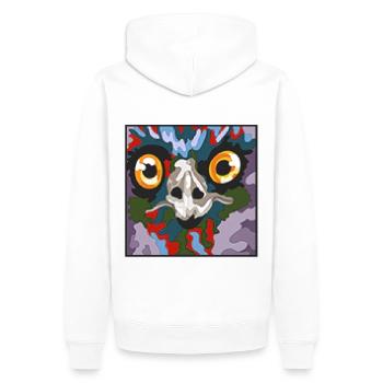 émeu bouquet art oiseau image portrait - Sweat à capuche Premium bio Homme - blanc - Dos - Nico (187cm)