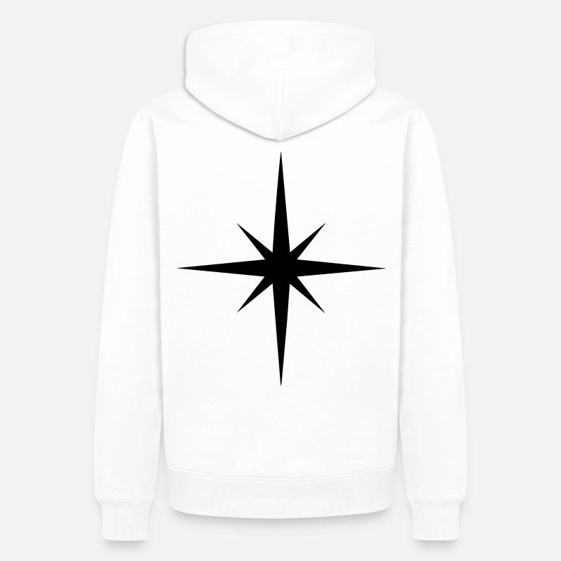 De l’étoile au design - Sweat à capuche Premium bio Homme - blanc