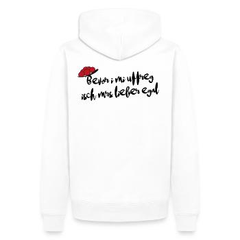 Baden Württemberg Baden Bevor i mi uffreg - Männer Premium Bio Hoodie - Weiß - Hinten - Nico (187cm)