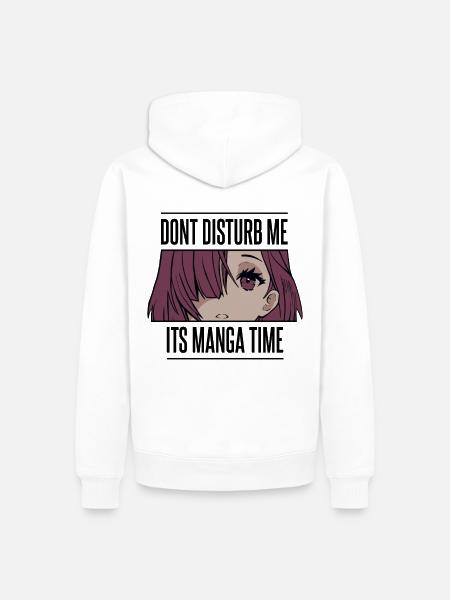 Stör mich nicht, es ist Manga Zeit - Männer Premium Bio Hoodie - Weiß