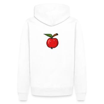 Apfel - Männer Premium Bio Hoodie - Weiß - Hinten - Nico (187cm)