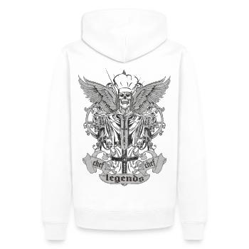 Chef Legends Vintage - Men’s Premium Organic Hoodie - white - Back - Nico (187cm)